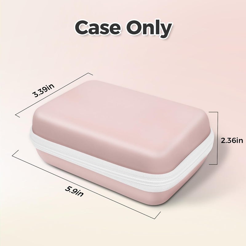 Nelko Genuine Case Compatible P21 Label Maker, Compatible with Most Mini Label Printers, for Labeler Makers & Labeling Tapes, Box with Mesh Pocket for Batteries Accessories (Case Only), Pink - Image 2